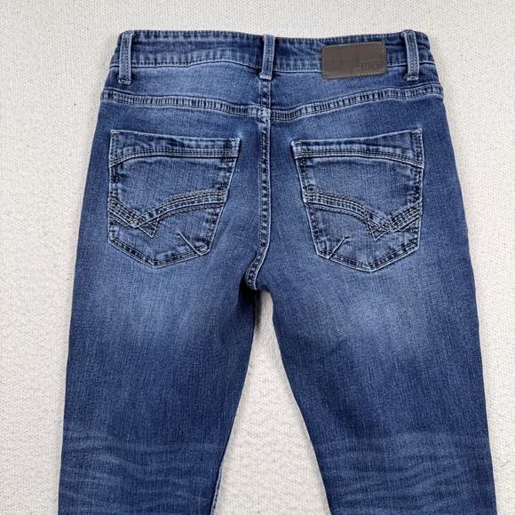 BKE Jeans Men's 30X30 Alec Straight Leg Distressed‎ Whiskered Blue Denim - Picture 9 of 11